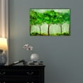thumbnail image 2 of wall26 - Canvas Wall Art - Abstract Watercolor Style Green Trees Landscape - Gallery Wrap Modern Home Art | Ready to Hang - 32x48 inches, 2 of 3
