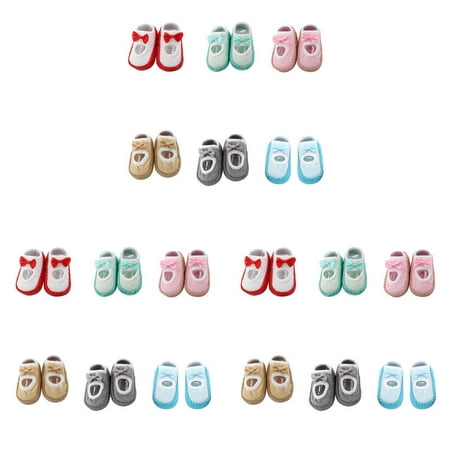 

wrea3pcs 1 Pair Newborn Indoor Shoes Infant First Walk Tollder Shoes Baby Prewalker Floor Socks Anti Slip Soft Sole Sock