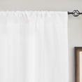 thumbnail image 2 of DriftAway White Ruffle Bottom Curtains for Bedroom Living Room Dining Room Farmhouse Semi Sheer Window Curtains Rod Pocket Layered Home Décor, 52" x 84" 2 Panels White, 2 of 9