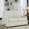 Lifestyle Solutions Loveseat Sofa Sleeper with 2 USB Ports & Power Strip