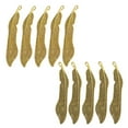 thumbnail image 2 of GUOOL 10 Pieces 110mm Gold Plated Metal Feather Bookmarks with Loop DIY Handmade Beading Book Markers School Office Reading Gift Crafts, 2 of 9