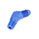 thumbnail image 1 of 45 Grados Codo 4AN a 1/8" NPT Macho Montaje Adaptador Conector Azul Unique Bargains adaptadores de inyección de combustible, 1 of 6