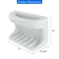 thumbnail image 4 of Lenape Recessed White Ceramic Soap Dish with Cloth Holder – Durable Bathroom Wall-Mount Accessory, 4-1/4 x 6-1/4 in, 4 of 5
