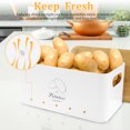 thumbnail image 5 of 3Pcs Onion Garlic Potato Storage Box Set Carbon Steel Potato Onion Storage Bin with Vent Hole Multipurpose Vegetable Keeper Containers Potato Onion Garlic Jars Storage Canisters for Vegeatables, 5 of 10