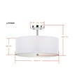 thumbnail image 5 of Safavieh Clara 3 Light 16 in. Dia. Semi Flush Drum Light, 5 of 6