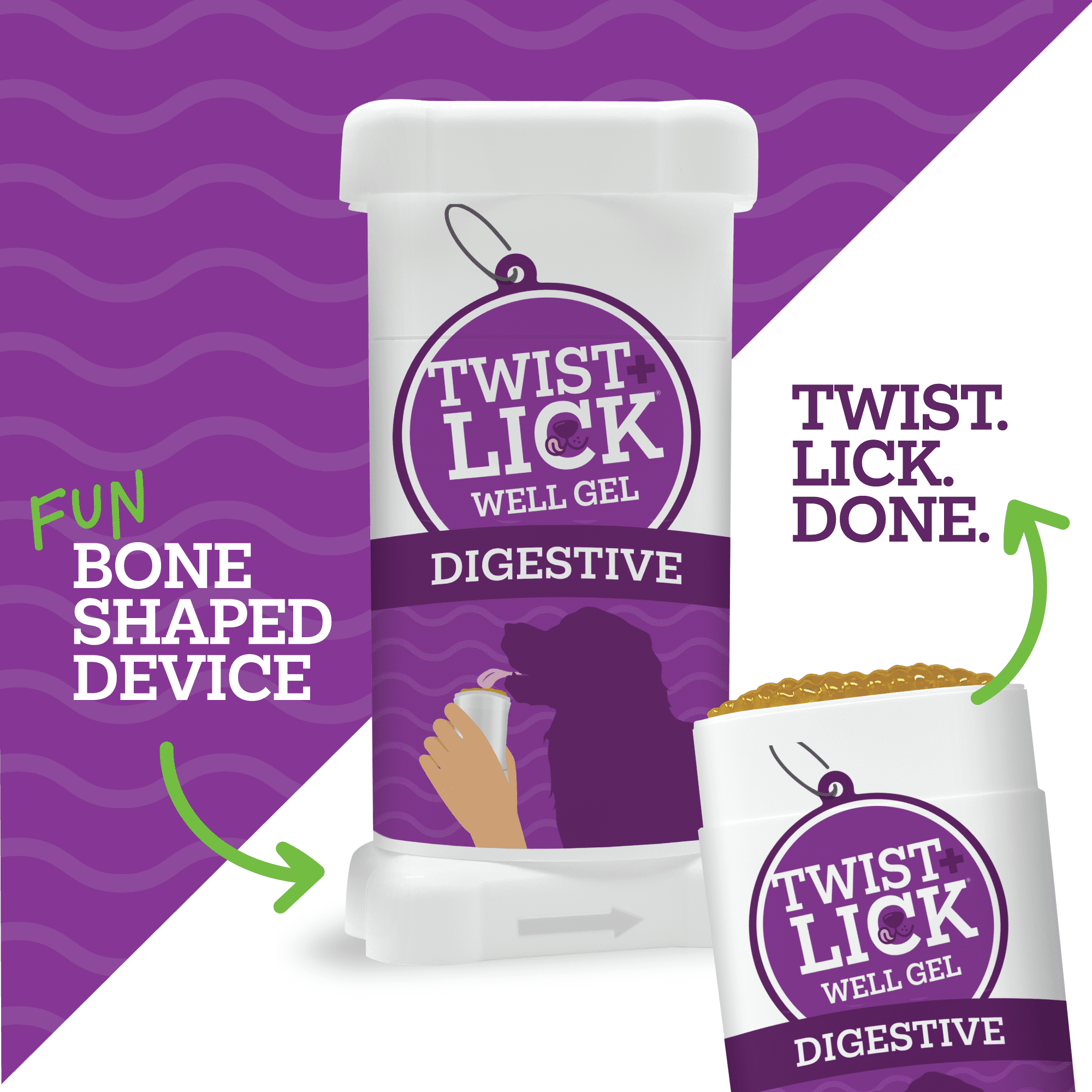 Vetality, Twist & Lick, Digestive Health Supplement for Dogs, 2.3oz