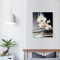 thumbnail image 3 of JRXY  White Butterfly Orchid Flower Wall Art Abstract  Picture Canvas Print Wall Painting Modern Artwork Wall Décor for Bedroom Living Room Bathroom Office pattern1, 3 of 4