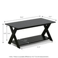thumbnail image 3 of Furinno Modern Simplistic Criss-Crossed Coffee Table, Espresso, 3 of 3