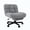 Gray, variant on Hawsaiy Criss Cross Office Chair with Footrest, Oversized Sherpa Cross Legged Desk Chair, Height Adjustable Swivel Vanity Chair for Home Office Bedroom, White