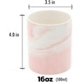 thumbnail image 2 of The Perfect Size Jar- 16oz 0.5L Ceramic Pink Marble Bamboo Lid Food Tea Coffee Kitchen Canister Storage, 2 of 3