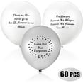 thumbnail image 2 of 60 Pieces Memorial Balloons Funeral Remembrance Balloons to Release in  Memorial Day Decorations Celebration of Life Ideas for Death and Funeral, White and Silver, 2 of 6