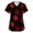 BY39_Red, variant on IYYVV Halloween Scrub Tops Women Pumpkin Ghost V Neck Nursing Shirts Print Plus Size Medical Nursing Uniforms with 2 Pockets Yellow 3XL