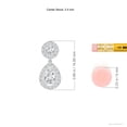 thumbnail image 2 of ANGARA Lab Grown Diamond Teardrop Halo Earrings for Women in 14K White Gold (Size-3.5mm| Color-F-G| Clarity-VS) | April Birthstone, Anniversary, Jewelry Gift for Women | Lab-Grown Diamond Earrings, 2 of 5