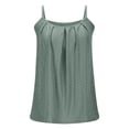 thumbnail image 4 of Curuila Womens Tops Summer Loose Fit Sleeveless Crew Neck Solid Color Casual Comfortable T Shirt Green Size M, 4 of 5