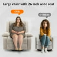 thumbnail image 6 of Lnsenfin Oversized Swivel Rocker Recliner Chair for Adults with Massage for Living Room,Khaki, 6 of 6