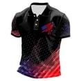 thumbnail image 4 of CONZONE Independence Day Mens Polo Shirt Short Sleeve July 4Th Polo Shirt for Men Patriotic Usa Flag Graphic Breathable Loose Fit Cozy Summer Golf Shirts, 4 of 4