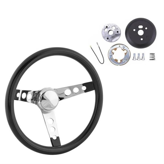 Grant Classic Cruisin 3-Spoke Steering Wheel and GM Adapter