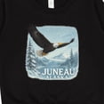 thumbnail image 3 of Inktastic Juneau Alaska Bald Eagle Mountain Landscape Toddler Sweatshirt, 3 of 4