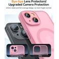 thumbnail image 4 of Magnetic Case for iPhone 16 Pro Max with Full Camera Protection [Compatible with Magsafe] [Translucent Matte] Protective Phone Case, Hot Pink,Pink, 4 of 5