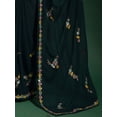 thumbnail image 7 of Teal & Purple Floral Embroidered Sequinned Pure Georgette Saree - 24392398, 7 of 7