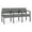Gray, variant on Lenox Wood Reception Waiting 3-Seat Tandem Seating / Black Wood / Blue