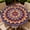 Boho, variant on Round Outdoor Tablecloth with Umbrella Hole, Zippered Fitted Tablecloth with Elastic Edge, Waterproof Table Cloth Cover for Picnic Party Fits 37"-44" Round Table, Fern