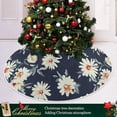 thumbnail image 6 of FMSHPON Art Daisy Xmas Christmas Tree Skirt Stand Mat for Holiday Party Decoration Indoor Outdoor 36 inches, 6 of 6