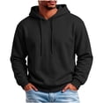 thumbnail image 3 of SEROYE Sweatshirts for Men Solid Hooded Long Sleeve Pullover Lightweight Fall Winter Casual Sport Outdoor Tops (XL, Black), 3 of 10