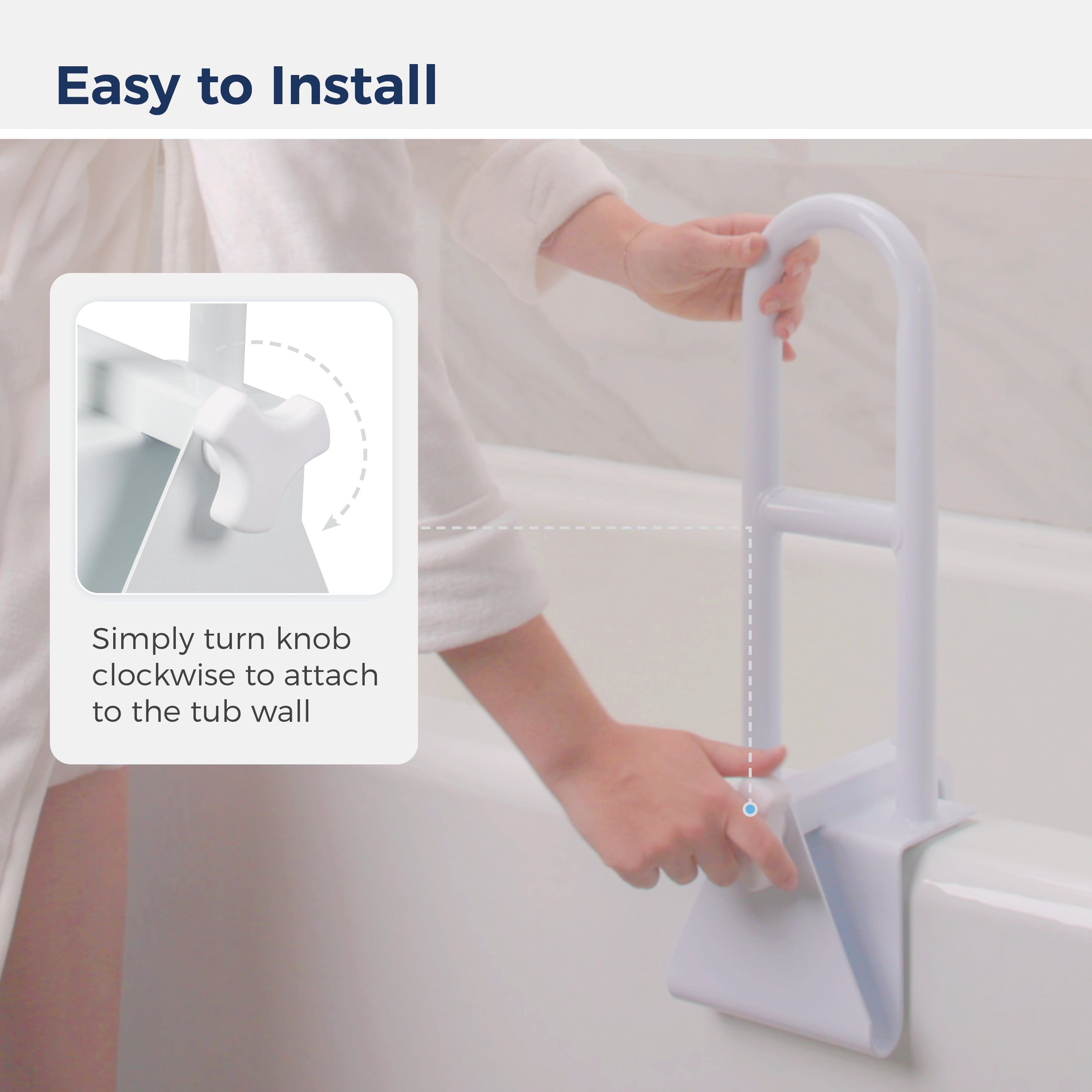 Drive Bathtub Safety Rail, Adjustable Height