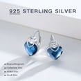 thumbnail image 2 of Midir&Etain blue love crystal earrings 925 sterling silver jewelry, suitable for women and to give gifts on any occasions Earrings are exquisite and charming, 2 of 7