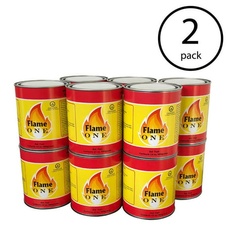 Flame One Indoor or Outdoor Gel Fireplace Fuel in 13-Ounce Cans (24