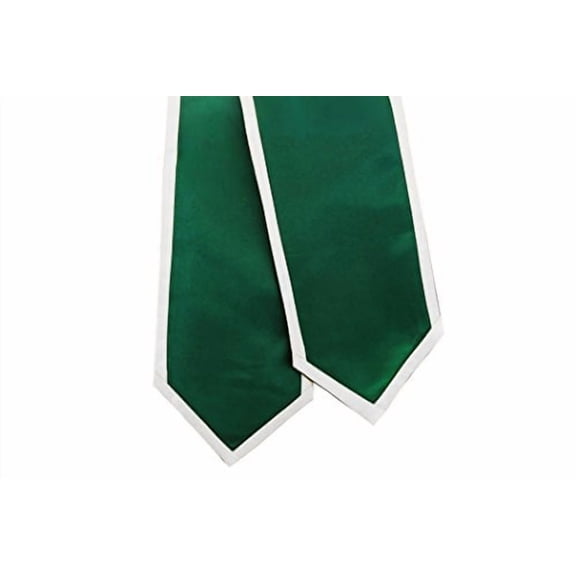Honors Graduation Academic 72" Classic End Honor Stoles/Sahes (Forest Green w/White Trim)