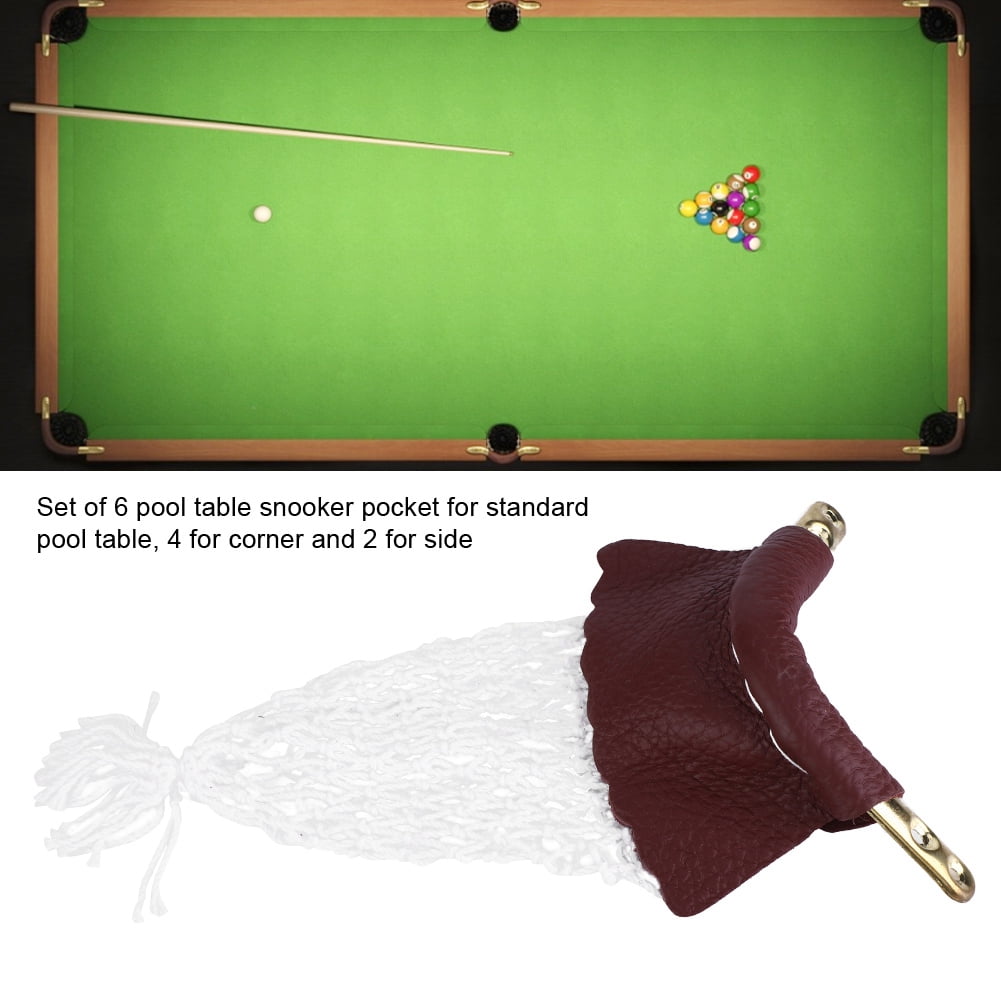Yosoo Health Gear Snooker Pocket Net 6PCS Billiards Nets Pool Table Pocket Net Replacement Snooker Table Cotton Heavy Bags Pool Table Accessories