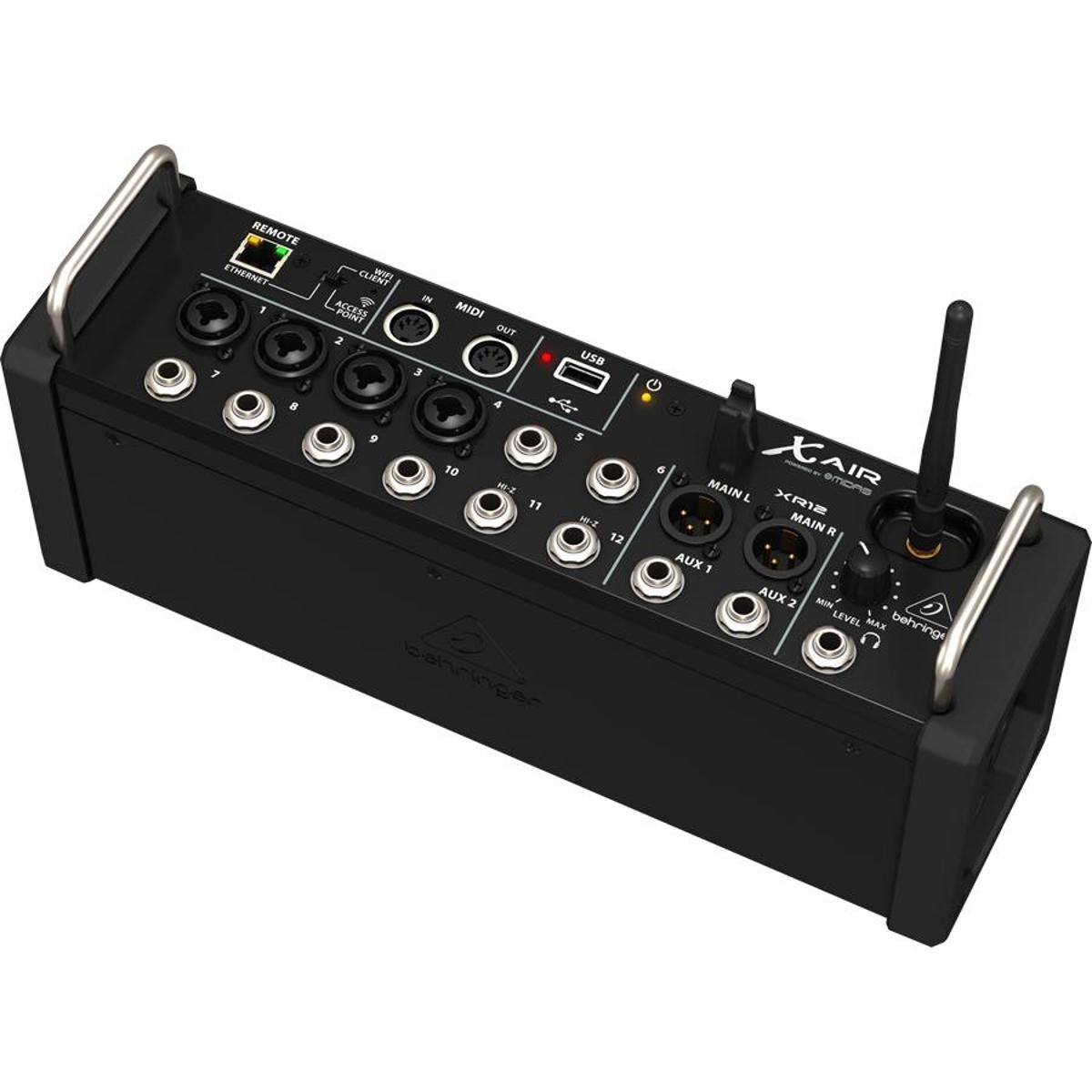 Behringer X Air XR12 12-Input Digital Mixer with 4 Programmable MIDAS Preamps for iPad/Android Tablets, Bundle with TAPH100 Headphones & 2x 25' XLR Microphone Cable