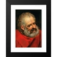 thumbnail image 2 of Frans Floris 11x14 Black Modern Framed Museum Art Print Titled - A Bearded Old Man in a Red Cloak, 2 of 5