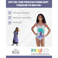 thumbnail image 2 of Disney Wish Asha Star Big Girls UPF 50+ One Piece Bathing Suit Purple / Blue 10, 2 of 5
