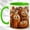 Green, variant on Funny Pumpkin Coffee Mug, Autumn Harvest Mug, Ceramic 11 oz