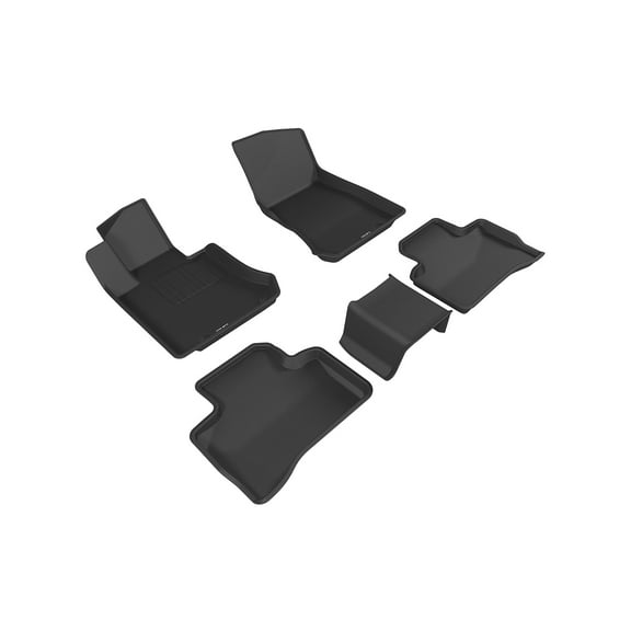 3D MAXpider Kagu Floor Mat Compatible with Mercedes-Benz GLC - SUV: GLC 300 16-22/GLC43 17-22/GLC63 18-22, Coupe: GLC-Class 17-23/GLC43 17-22/GLC63 18-23 - Full Set