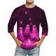 thumbnail image 1 of Camisas de Manga Larga para Hombres Imprimir Casual Cuello Redondo Blusa de Manga Corta, Camisas de Lino para Hombres, 1 of 4