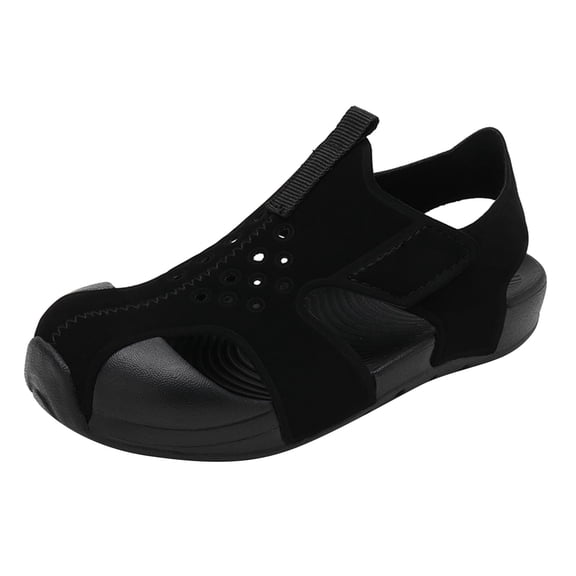Gubotare Kids Water Shoes Big Kid Water Shoes for Kids Boys Girls Wide Toe Barefoot Quick Dry for Beach Swim Pool Surf Aqua Sports Size 13.5 (Black,Little Kids 13.5)