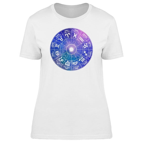 Zodiac Signs Map T-Shirt Women -Image by Shutterstock, Female XX-Large