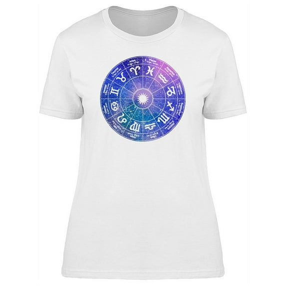 Zodiac Signs Map T-Shirt Women -Image by Shutterstock, Female XX-Large
