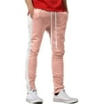 thumbnail image 2 of Ma Croix Mens Two Tone Zipper Jogger Pants Skinny Fit Training Slim Casual Elastic Athletic, 2 of 5