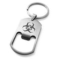 thumbnail image 2 of Tioneer Stainless Steel Tribal Biohazard Engraved Bottle Opener Dog Tag Celtic Keychain Keyring, 2 of 5