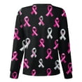 thumbnail image 4 of Scrubs for Women Printed Stretchy Scrub Tops Nurse Uniform Print Pattern for Breast Cancer Awareness Pink Xl, 4 of 5