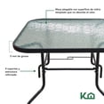 thumbnail image 4 of Juego De Comedor Mueble Exterior 4 Sillas y Mesa con Sombrilla Kingshouse gris oscuro G, 4 of 6