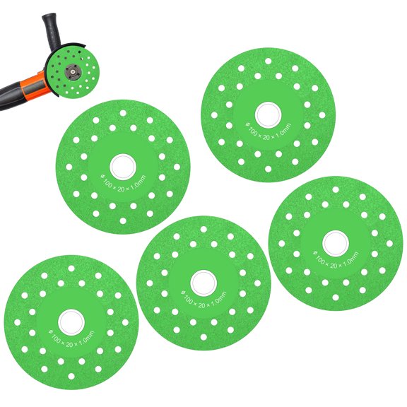 5Pcs Diamond Rock Slab Cutting Blade Accurate Porous Widened Cutting Disc Efficient Rock Slab Grinding Disc for Angle Grinder