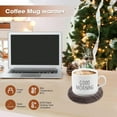 thumbnail image 5 of Coffee Mug Warmer, USB Mug Warmer for Desk- USB Charging, Easy to Use - Office/Home Use USB Beverage Mug Warmer Cup Warmer, Suitable for Tea, Coffee, Milk Dark Wooden, 5 of 8