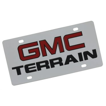 GMC Terrain Dual Logo License Plate (Chrome)