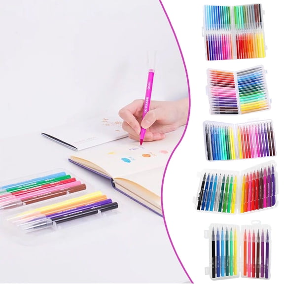 Dry Erase Markers, Hwkond Watercolor Pens for Watercolor Effects And Calligraphy,Flexible Nylon Brush Tips,1.5ml Capacity,Paint Markers for Drawing, Journaling, And Gift, Back to College